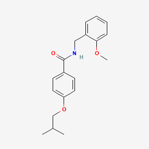 molecular formula C19H23NO3 B5173654 4-isobutoxy-N-(2-methoxybenzyl)benzamide 