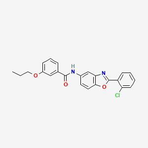 molecular formula C23H19ClN2O3 B5173677 N-[2-(2-chlorophenyl)-1,3-benzoxazol-5-yl]-3-propoxybenzamide 