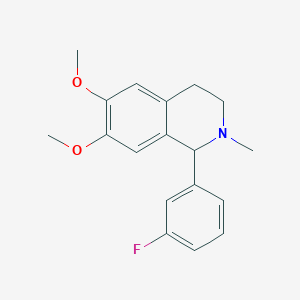 molecular formula C18H20FNO2 B5173681 1-(3-fluorophenyl)-6,7-dimethoxy-2-methyl-1,2,3,4-tetrahydroisoquinoline 