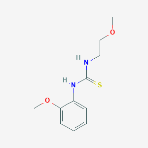 molecular formula C11H16N2O2S B5173721 N-(2-methoxyethyl)-N'-(2-methoxyphenyl)thiourea 