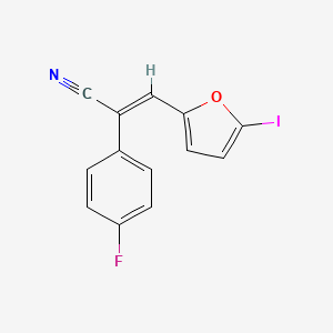 molecular formula C13H7FINO B5173726 2-(4-fluorophenyl)-3-(5-iodo-2-furyl)acrylonitrile 