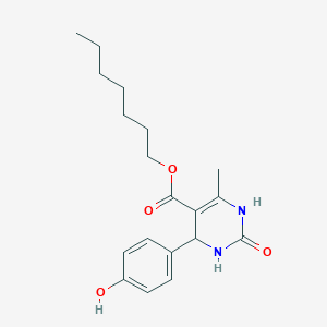 molecular formula C19H26N2O4 B5173752 heptyl 4-(4-hydroxyphenyl)-6-methyl-2-oxo-1,2,3,4-tetrahydro-5-pyrimidinecarboxylate 