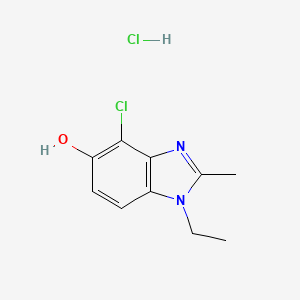 molecular formula C10H12Cl2N2O B5173754 4-chloro-1-ethyl-2-methyl-1H-benzimidazol-5-ol hydrochloride 