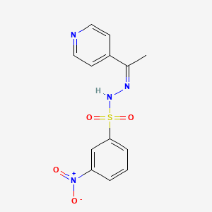 molecular formula C13H12N4O4S B5173789 3-nitro-N'-[1-(4-pyridinyl)ethylidene]benzenesulfonohydrazide 