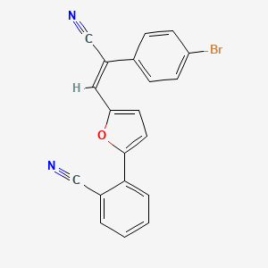 molecular formula C20H11BrN2O B5173820 2-{5-[2-(4-bromophenyl)-2-cyanovinyl]-2-furyl}benzonitrile 