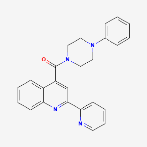 molecular formula C25H22N4O B5173826 4-[(4-phenyl-1-piperazinyl)carbonyl]-2-(2-pyridinyl)quinoline 