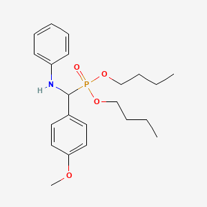 molecular formula C22H32NO4P B5173834 dibutyl [anilino(4-methoxyphenyl)methyl]phosphonate 