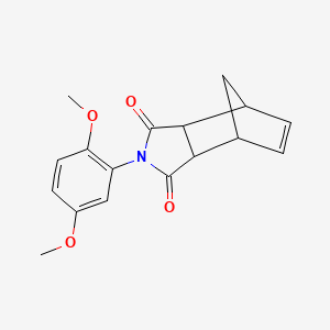 molecular formula C17H17NO4 B5173845 4-(2,5-dimethoxyphenyl)-4-azatricyclo[5.2.1.0~2,6~]dec-8-ene-3,5-dione 