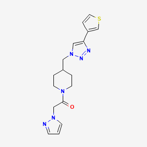 molecular formula C17H20N6OS B5173860 1-(1H-pyrazol-1-ylacetyl)-4-{[4-(3-thienyl)-1H-1,2,3-triazol-1-yl]methyl}piperidine 