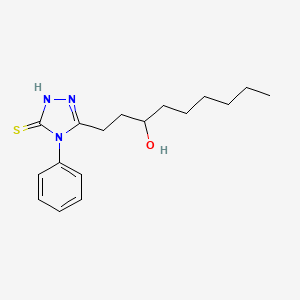 molecular formula C17H25N3OS B5173863 1-(5-mercapto-4-phenyl-4H-1,2,4-triazol-3-yl)-3-nonanol 