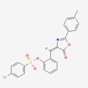 2-{[2-(4-methylphenyl)-5-oxo-1,3-oxazol-4(5H)-ylidene]methyl}phenyl 4-chlorobenzenesulfonate