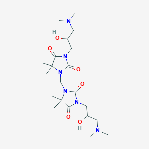 molecular formula C21H38N6O6 B5173898 1,1'-methylenebis{3-[3-(dimethylamino)-2-hydroxypropyl]-5,5-dimethyl-2,4-imidazolidinedione} 