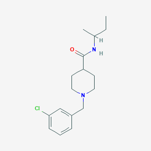 molecular formula C17H25ClN2O B5173902 N-(仲丁基)-1-(3-氯苄基)-4-哌啶甲酰胺 