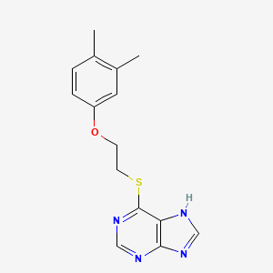 6-{[2-(3,4-dimethylphenoxy)ethyl]thio}-9H-purine