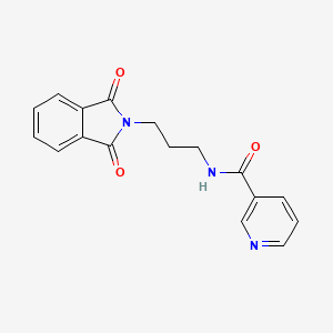 molecular formula C17H15N3O3 B5173914 N-[3-(1,3-dioxo-1,3-dihydro-2H-isoindol-2-yl)propyl]nicotinamide 