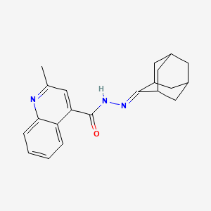 molecular formula C21H23N3O B5173952 2-methyl-N'-tricyclo[3.3.1.1~3,7~]dec-2-ylidene-4-quinolinecarbohydrazide 