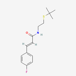 molecular formula C15H20FNOS B5173962 N-[2-(tert-butylthio)ethyl]-3-(4-fluorophenyl)acrylamide 