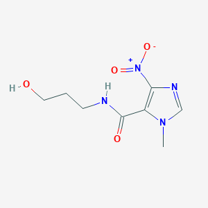molecular formula C8H12N4O4 B5173980 N-(3-hydroxypropyl)-1-methyl-4-nitro-1H-imidazole-5-carboxamide 