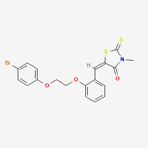 molecular formula C19H16BrNO3S2 B5173983 5-{2-[2-(4-bromophenoxy)ethoxy]benzylidene}-3-methyl-2-thioxo-1,3-thiazolidin-4-one 
