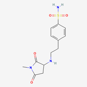 molecular formula C13H17N3O4S B5173991 4-{2-[(1-methyl-2,5-dioxo-3-pyrrolidinyl)amino]ethyl}benzenesulfonamide 