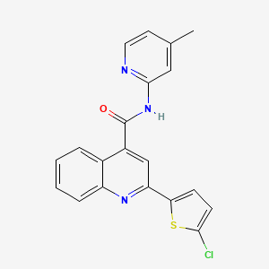 molecular formula C20H14ClN3OS B5173992 2-(5-chloro-2-thienyl)-N-(4-methyl-2-pyridinyl)-4-quinolinecarboxamide 