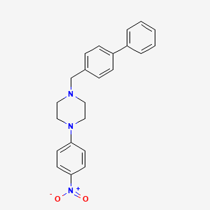 molecular formula C23H23N3O2 B5174014 1-(4-biphenylylmethyl)-4-(4-nitrophenyl)piperazine 