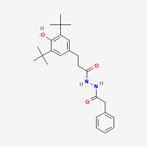 molecular formula C25H34N2O3 B5174029 3-(3,5-di-tert-butyl-4-hydroxyphenyl)-N'-(phenylacetyl)propanohydrazide 