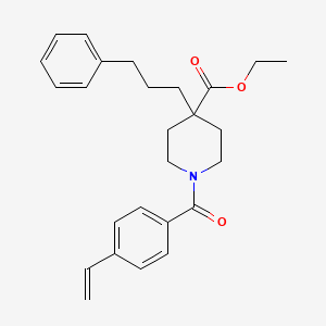 molecular formula C26H31NO3 B5174045 ethyl 4-(3-phenylpropyl)-1-(4-vinylbenzoyl)-4-piperidinecarboxylate 