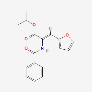 molecular formula C17H17NO4 B5174052 isopropyl 2-(benzoylamino)-3-(2-furyl)acrylate 