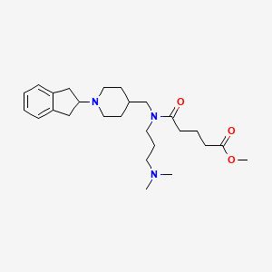 molecular formula C26H41N3O3 B5174071 methyl 5-{{[1-(2,3-dihydro-1H-inden-2-yl)-4-piperidinyl]methyl}[3-(dimethylamino)propyl]amino}-5-oxopentanoate 