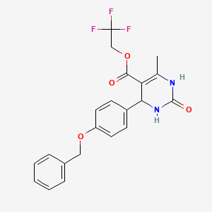 molecular formula C21H19F3N2O4 B5174087 2,2,2-trifluoroethyl 4-[4-(benzyloxy)phenyl]-6-methyl-2-oxo-1,2,3,4-tetrahydro-5-pyrimidinecarboxylate 