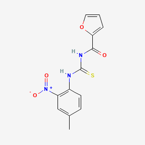 molecular formula C13H11N3O4S B5174139 N-{[(4-methyl-2-nitrophenyl)amino]carbonothioyl}-2-furamide 