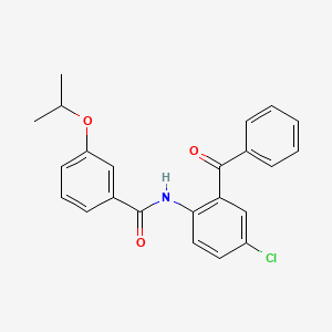 molecular formula C23H20ClNO3 B5174159 N-(2-benzoyl-4-chlorophenyl)-3-isopropoxybenzamide 