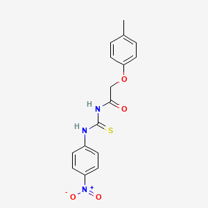 molecular formula C16H15N3O4S B5174160 2-(4-methylphenoxy)-N-{[(4-nitrophenyl)amino]carbonothioyl}acetamide 