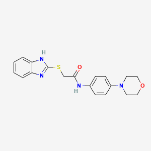 molecular formula C19H20N4O2S B5174202 2-(1H-benzimidazol-2-ylthio)-N-[4-(4-morpholinyl)phenyl]acetamide 