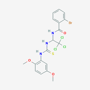 2-bromo-N-[2,2,2-trichloro-1-({[(2,5-dimethoxyphenyl)amino]carbonothioyl}amino)ethyl]benzamide