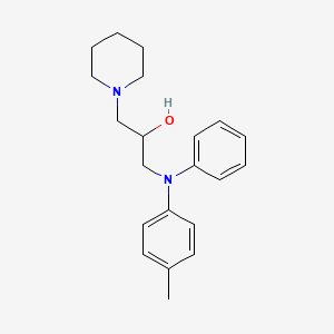 molecular formula C21H28N2O B5174281 1-[(4-methylphenyl)(phenyl)amino]-3-(1-piperidinyl)-2-propanol 