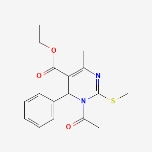 molecular formula C17H20N2O3S B5174282 ethyl 1-acetyl-4-methyl-2-(methylthio)-6-phenyl-1,6-dihydro-5-pyrimidinecarboxylate 