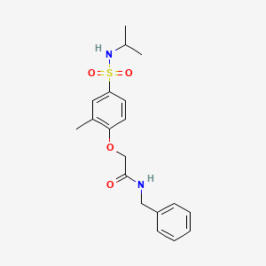 molecular formula C19H24N2O4S B5174286 N-benzyl-2-{4-[(isopropylamino)sulfonyl]-2-methylphenoxy}acetamide 