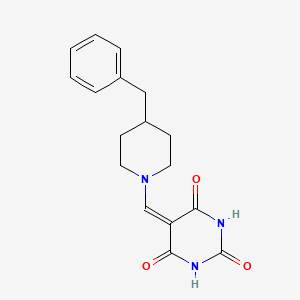molecular formula C17H19N3O3 B5174306 5-[(4-benzyl-1-piperidinyl)methylene]-2,4,6(1H,3H,5H)-pyrimidinetrione 
