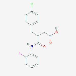 3-(4-chlorobenzyl)-4-[(2-iodophenyl)amino]-4-oxobutanoic acid