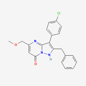 2-benzyl-3-(4-chlorophenyl)-5-(methoxymethyl)pyrazolo[1,5-a]pyrimidin-7(4H)-one