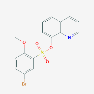 molecular formula C16H12BrNO4S B5174325 8-quinolinyl 5-bromo-2-methoxybenzenesulfonate 