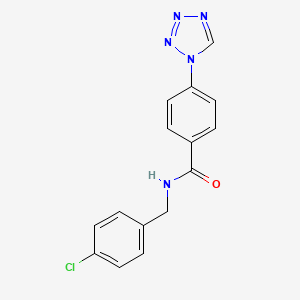 molecular formula C15H12ClN5O B5174348 N-(4-chlorobenzyl)-4-(1H-tetrazol-1-yl)benzamide 