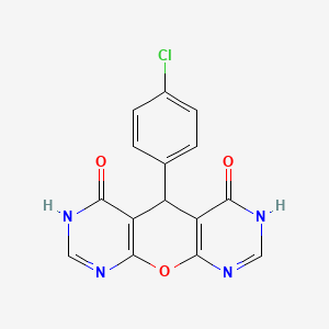 5-(4-chlorophenyl)-5H-pyrimido[5',4':5,6]pyrano[2,3-d]pyrimidine-4,6-diol