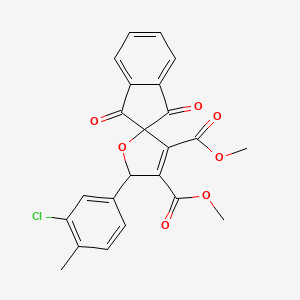 molecular formula C23H17ClO7 B5174376 dimethyl 5-(3-chloro-4-methylphenyl)-1',3'-dioxo-1',3'-dihydro-5H-spiro[furan-2,2'-indene]-3,4-dicarboxylate 