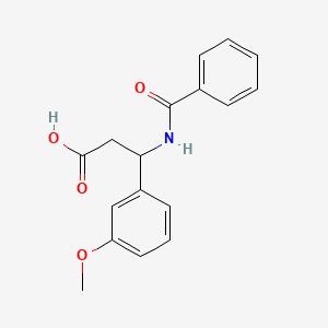 molecular formula C17H17NO4 B5174389 3-(benzoylamino)-3-(3-methoxyphenyl)propanoic acid 