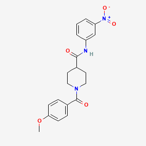 1-(4-methoxybenzoyl)-N-(3-nitrophenyl)-4-piperidinecarboxamide