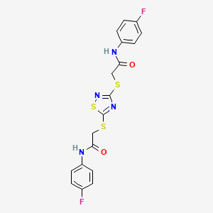 2,2'-[1,2,4-thiadiazole-3,5-diylbis(thio)]bis[N-(4-fluorophenyl)acetamide]