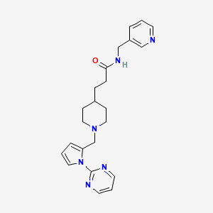 N-(3-pyridinylmethyl)-3-(1-{[1-(2-pyrimidinyl)-1H-pyrrol-2-yl]methyl}-4-piperidinyl)propanamide